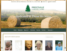 Tablet Screenshot of preecevillefuneralhome.com